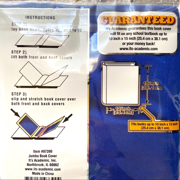 📖 Jumbo Book Cover Oversized Stretchy Fabric & Bookmark Set 📚 - Picture 4 of 6